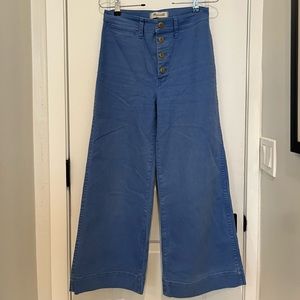 Madewell Blue Wide Leg Pants